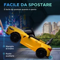 AIYAPLAY Macchina Elettrica per Bambini a Licenza BMW M4 con Telecomando, Clacson e Fari, 108x69.5x51 cm, Giallo(m-5)