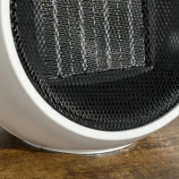 HOMCOM 1500W Small Space Heater, Ceramic Electric Plug in Fan Heater with 3 Heat Setting, Adjustable Temperature, Tip-Over, Overheating Protection, Low Energy, White(m-9)