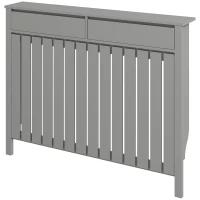 HOMCOM 93 x 119cm Modern Radiator Cover - Grey(m-11)