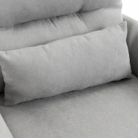 HOMCOM Fauteuil Inclinable de Massage par Vibration et Chauffage, Fauteuil de Relaxation en Tissu Éponge Bouclé, Gris(m-11)