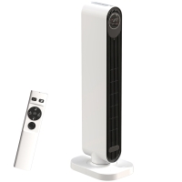 HOMCOM Termoventilatore in ABS da 2000W con Telecomando, Oscillazione e Timer, 30x22x82.5 cm, Bianco