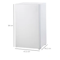 HOMCOM Mini Nevera Silenciosa 91L Clase E Frigorífico Pequeño Nevera Pequeña Bajo Encimera con Temperatura Regulable 5 Niveles(m-3)