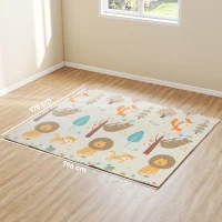 AIYAPLAY Tappeto per Bambini 0-6 Anni a Tema Bosco con Superficie Impermeabile in XPE Multicolore, 196x176x1.5 cm(m-3)