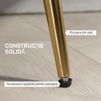 HOMCOM Canapea 2 Locuri în Stil Industrial Chic din Material cu Efect Catifea și Metal, 130x77x77 cm, Roz(m-6)