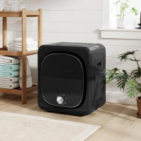 HOMCOM Sèche linge à évacuation électrique 800 W 2,5 Kg avec 5 modes de séchage, cuve en acier inoxydable, charge frontale(m-12)