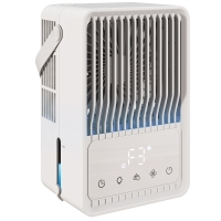 HOMCOM Portable Air Conditioner, 4-in-1 Mini Air Cooler with 3 Wind Speed, 2 Mist Mode, 7 Colour RGB Light, White