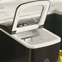 HOMCOM 12kg Countertop Ice Cube Machine, with Scoop - Black(m-8)