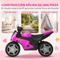 AIYAPLAY Bicicleta sin Pedales Moto Correpasillos con Música y Ruedas Extra Anchas para Niños y Niñas de 18 a 36 Meses Rosa(m-7)