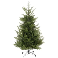 HOMCOM Weihnachtsbaum, Kunsttanne, realistisches Aussehen, schneller Aufbau, Kunststoff, Grün, 100 x 100 x 150cm(m-11)