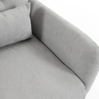 HOMCOM Fauteuil Inclinable de Massage par Vibration et Chauffage, Fauteuil de Relaxation en Tissu Éponge Bouclé, Gris(m-13)