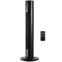 HOMCOM Ventilateur colonne silencieux 45 W 3 modes 3 vitesses télécommande oscillant 70° minuterie et affichage LED 96 cm noir(m-11)