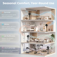 HOMCOM Pedestal Fan, Powerful Air Circulator, 36 Inch Floor Standing Fan with 3 Speed Settings, 70° Oscillating for Bedroom, Home and Office, Black(m-7)
