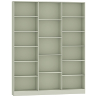 HOMCOM Bibliothèque 6 Niveaux, Étagère de Rangement avec 17 Compartiments et Étagères Réglables, 149 x 23,6 x 188 cm, Vert