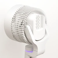 HOMCOM Pedestal Air Circulation Fan with Oscillating, Light Off, White(m-13)