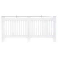 HOMCOM Cubreradiador de MDF Cubierta para Radiador para Salón Dormitorio Pasillo 172x19x81 cm Blanco(m-12)