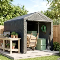 Outsunny 2.2 x 1.6 m Outdoor Storage Tent, with Accessories - Dark Grey(m-13)