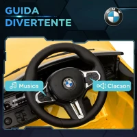 AIYAPLAY Macchina Elettrica per Bambini a Licenza BMW M4 con Telecomando, Clacson e Fari, 108x69.5x51 cm, Giallo(m-7)