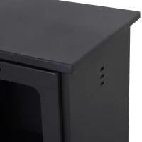HOMCOM Freestanding Ethanol Fireplace, Bioethanol Fire with 0.9L Tank, 3 Hours Burning Time for Indoor, Black(m-7)