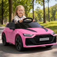 AIYAPLAY Coche Eléctrico para Niños Audi RS 6 Avant GT 12V con Mando a Distancia 2,4G Motor Doble Arranque Progresivo Suspensión(m-2)