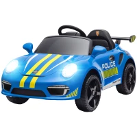 AIYAPLAY Coche Eléctrico para Niños con Licencia RUF CTR 3 Clubsport Mando a Distancia Motor Doble Sirena Ruedas Auxiliares Azul(m-11)