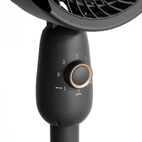 HOMCOM Pedestal Fan, Powerful Air Circulator, 36 Inch Floor Standing Fan with 3 Speed Settings, 70° Oscillating for Bedroom, Home and Office, Black(m-11)