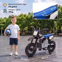AIYAPLAY Motocicletă electrică pentru copii HONDA CRF 450R 12V Motocross pentru copii cu motor 35W baterie litiu-ion suspensie spate roți 30,5 cm(m-3)