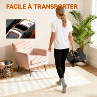 SPORTNOW Vélo Elliptique de Bureau pour Maison 12 Vitesses, Écran LED, Télécommande, pédale Antidérapant, 40,7x36x21,5cm, Noir(m-9)