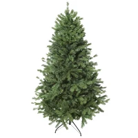 HOMCOM Albero di Natale Artificiale Gigante 180cm Realistico, Decorazione di Natale con 696 Rami, Base Pieghevole e Rimovibile(m-1)