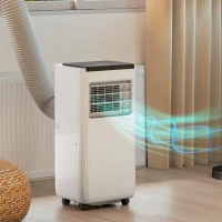 HOMCOM Aire Acondicionado Portátil 10.000 BTU 4 en 1 Enfriamiento Deshumidificador Ventilador con WiFi para 30 m² Blanco(m-10)