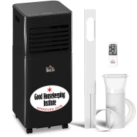 HOMCOM 5000 BTU 4-In-1 Portable Air Conditioner Unit for Room up to 18m², Good Housekeeping Institute Approved(m-1)