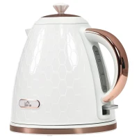 HOMCOM 3kW Rapid Boil Honeycomb Kettle - Cream(m-13)