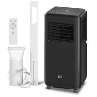 HOMCOM Condizionatore Portatile 950W con 5 Modalità e 3 Velocità, in Plastica ABS e Acciaio, 33x28x70.4 cm, Nero(m-11)