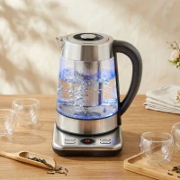 HOMCOM Electric Kettle, 1.7L Fast Boil 3KW Water Kettle with UK Strix Thermostat, Tea Infuser, Keep Warm Function(m-10)