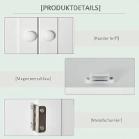 kleankin Dulap Suspendat pentru Baie cu Dulăpior cu 2 Uși și Raft Deschis, Poliță Internă Reglabilă, Alb(m-6)