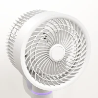 HOMCOM Pedestal Air Circulation Fan with Oscillating, Light Off, White(m-10)