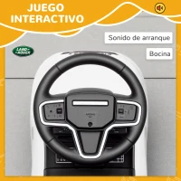AIYAPLAY Coche Correpasillos con Licencia de Land Rover para Niños 18-36 Meses con Almacenaje Bocina Sonidos de Motor Blanco(m-5)