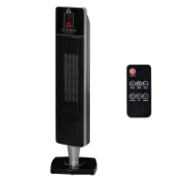 HOMCOM 31 Inch Space Heater, 1000W/2000W Ceramic Electric Heater and Fan, Overheating & Tip-Over Protection, 8H Timer, 60° Oscillation, Portable Heater for Home(m-10)