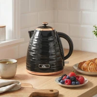 HOMCOM 3kW Rapid Boil Honeycomb Kettle - Black(m-10)
