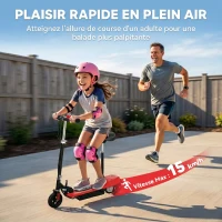 HOMCOM Trottinette électrique 120 W Pliable pour enfants 7-14 ans, 15 Km/h Max(m-5)