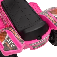 HOMCOM Quad Elettrico per Bambini 18-36 Mesi con Batteria Ricaricabile 6V, in Metallo e PP, 70x42x45 cm, Rosa(m-9)