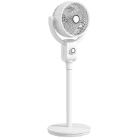 HOMCOM Pedestal Air Circulation Fan with Oscillating, White(m-1)