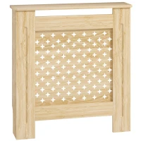HOMCOM Cubreradiador de MDF Cubierta para Radiador para Salón Dormitorio Pasillo 78x19x82 cm Roble(m-1)