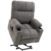 HOMCOM Electric Riser and Recliner Chair for Elderly, Power Lift Recliner Chair with Remote Control, Grey(m-1)