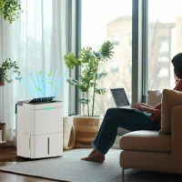 HOMCOM Deshumidificador 35L/día Depósito de Agua 5,5L Pantalla LED Temporizador 24 H Bloqueo Infantil hasta 40-100㎡ Blanco(m-10)