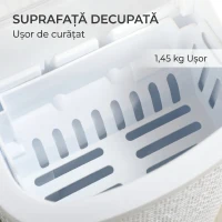 HOMCOM Aparat de gheata pentru blat, 12 kg in 24 de ore, 9 cuburi gata în 6-12 minute, aparat portabil pentru cuburi de gheata cu cupa de gheata si cos, negru(m-9)