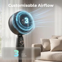 HOMCOM Pedestal Fan, Powerful Air Circulator, 36 Inch Floor Standing Fan with 3 Speed Settings, 70° Oscillating for Bedroom, Home and Office, Black(m-6)