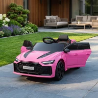 AIYAPLAY Carro Elétrico Audi RS 6 Avant GT para Crianças 12V com Comando 2,4 G Motor Duplo Arranque Suave e Suspensão(m-8)