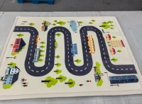 AIYAPLAY Tapete de Atividades Infantil Tapete de Quarto Infantil em Espuma Espessura 3 cm Padrão de Estrada Base Antiderrapante 150x200cm(m-1)