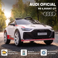 AIYAPLAY Carro Elétrico para Crianças Audi RS 6 Avant GT 12V com Comando à Distância 2,4 G, Motor Duplo, Arranque Suave e Suspensão(m-4)