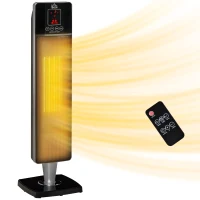 HOMCOM 31 Inch Space Heater, 1000W/2000W Ceramic Electric Heater and Fan, Overheating & Tip-Over Protection, 8H Timer, 60° Oscillation, Portable Heater for Home(m-1)